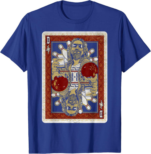 The Big Lebowski The Dude Abides Playing Card T-Shirt - T-Shirt | Royal