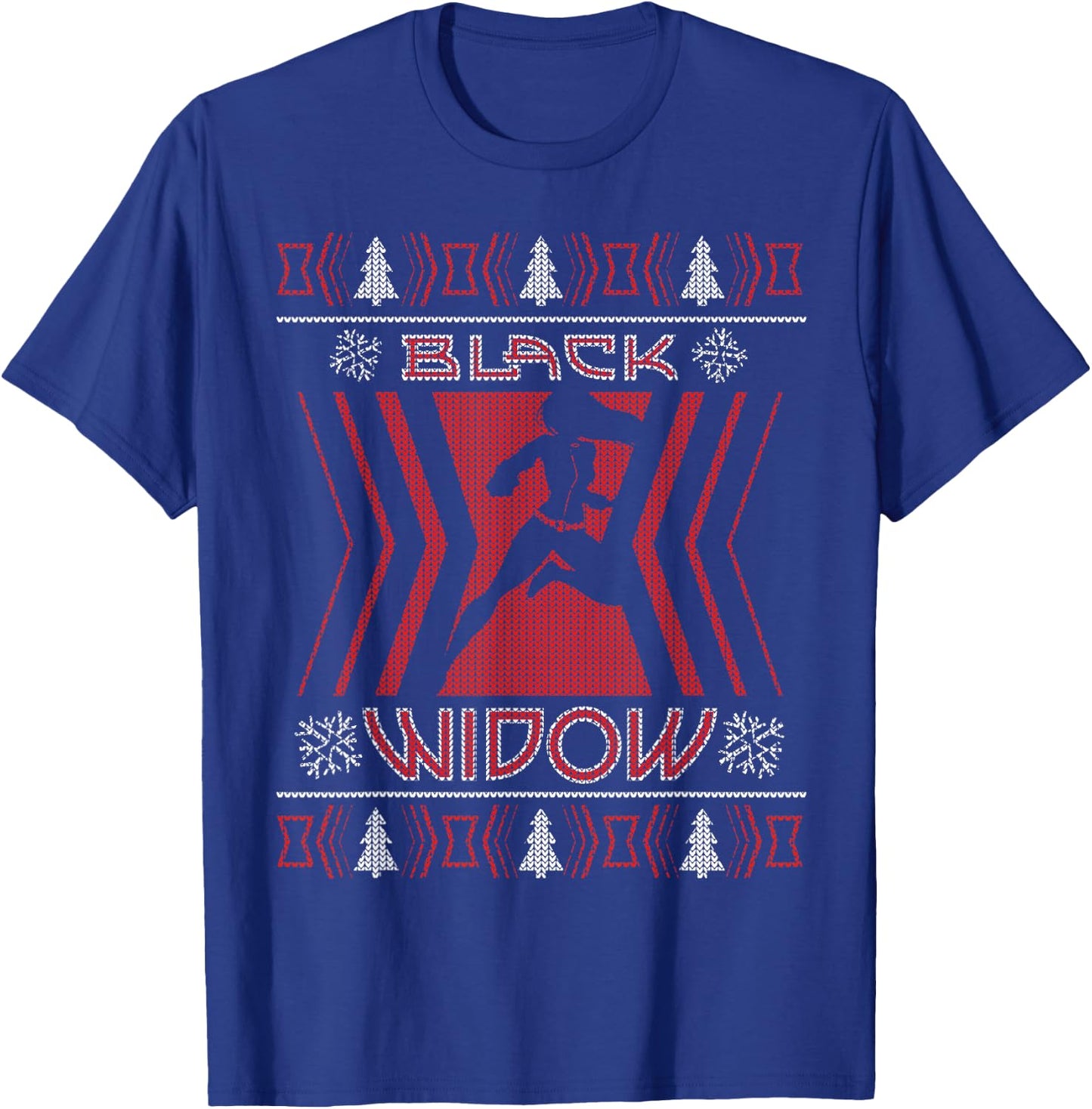Marvel Black Widow Natasha Romanoff Holiday Sweater T-Shirt - T-Shirt | Royal