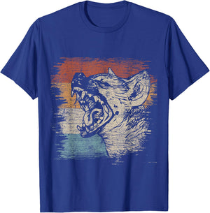 Zoo Keeper Africa Animal Safari Gift Hyena Laughing Hyena Black Adult Small Classic Fit Short Sleeve Cotton 60% Polyester 40% T-Shirt - T-Shirt | Royal