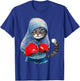 Cat In Boxing Suit T-Shirt - T-Shirt | Royal