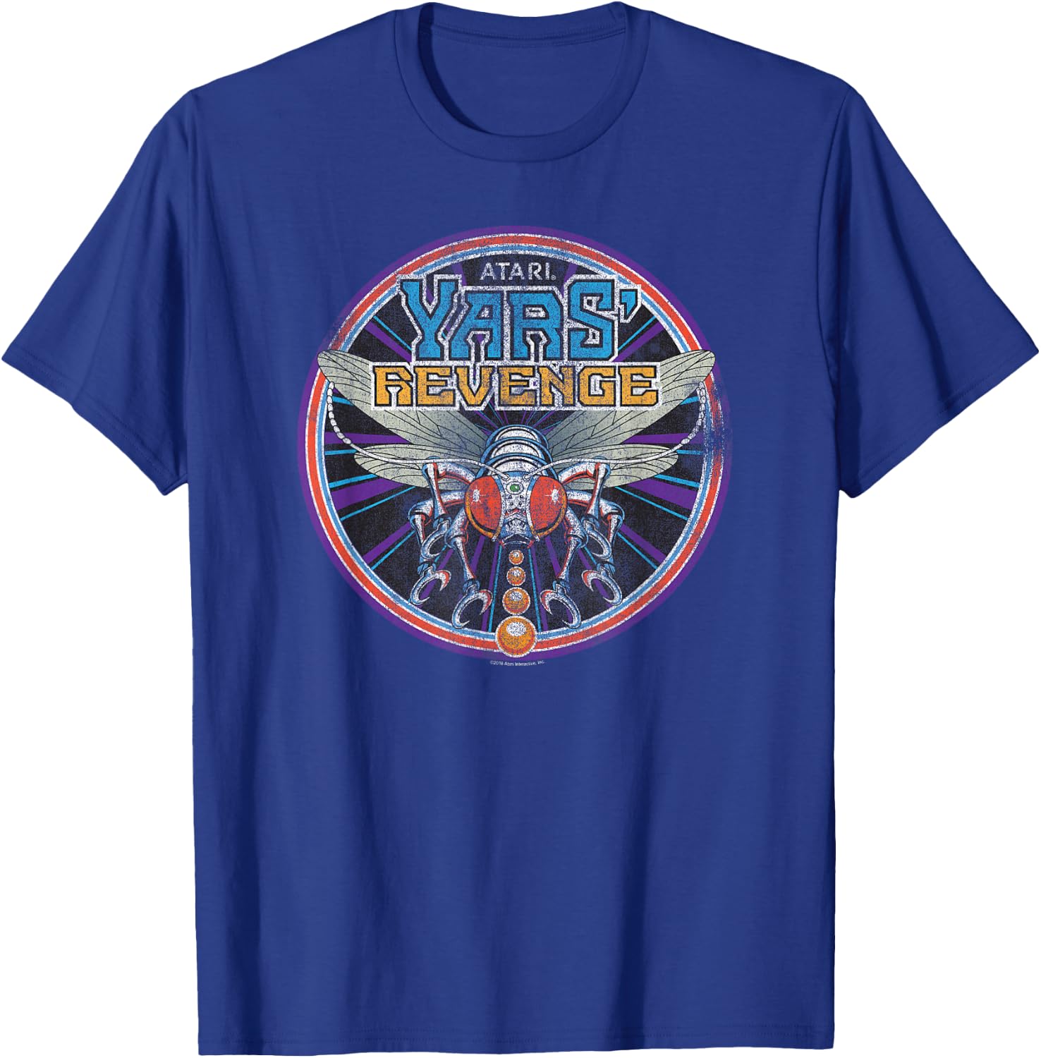 Atari Yars Revenge Arcade Video Game T-Shirt - T-Shirt | Royal