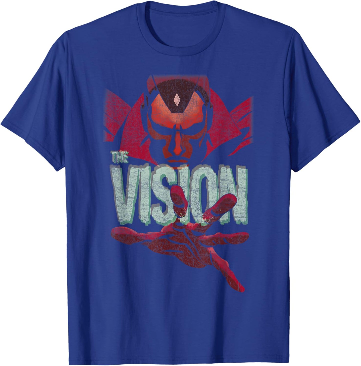 Marvel The Vision Retro Vintage Graphic T-Shirt - T-Shirt | Royal