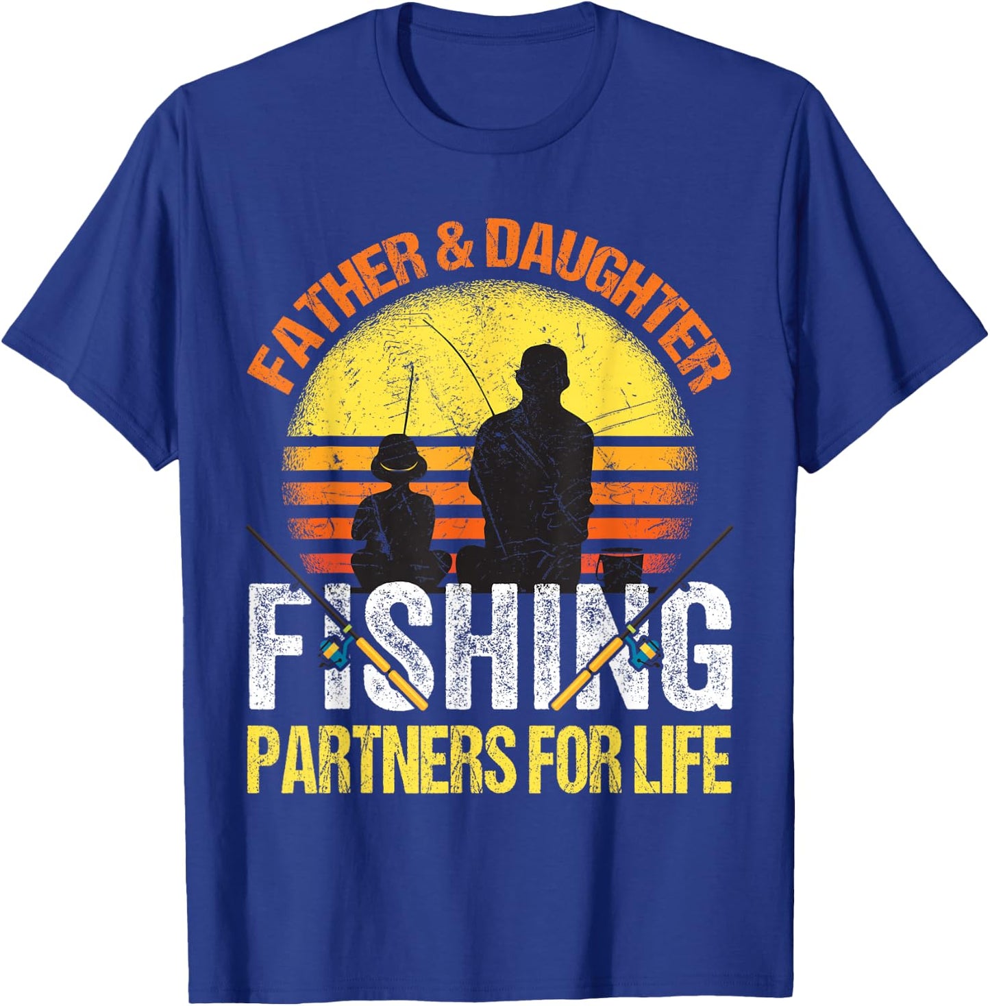 Fisherman Dad and Daughter Fishing Partners For Life Girls T-Shirt - T-Shirt | Royal