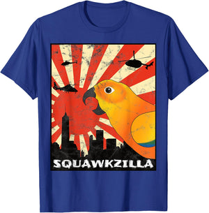 The Screaming Parrot Squawk Zilla Sun Conure Parrot Squawking Kawaii T-Shirt - T-Shirt | Royal