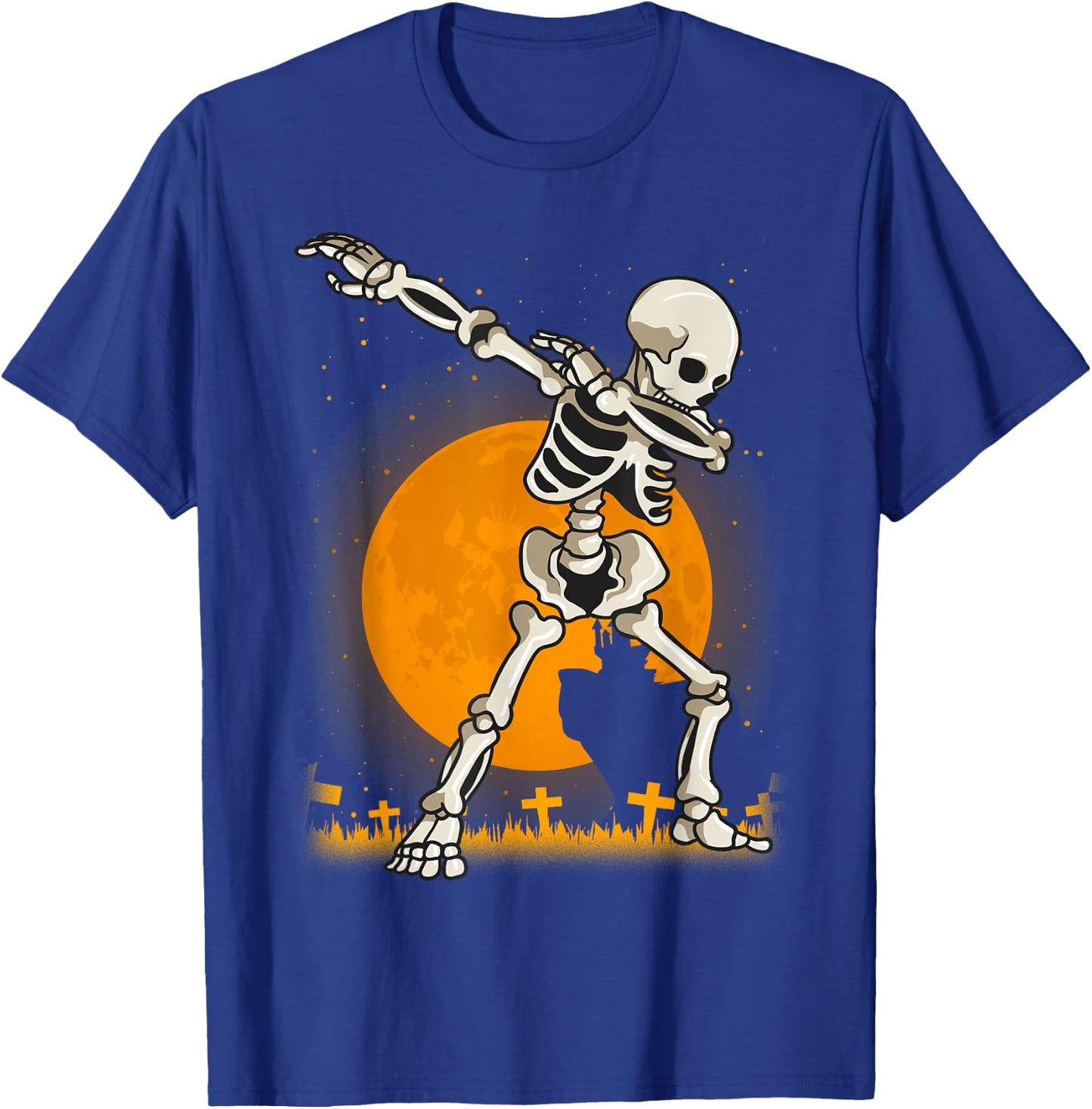 Halloween for Boys Kids Girl Dabbing Skeleton Costume T-Shirt - T-Shirt | Royal