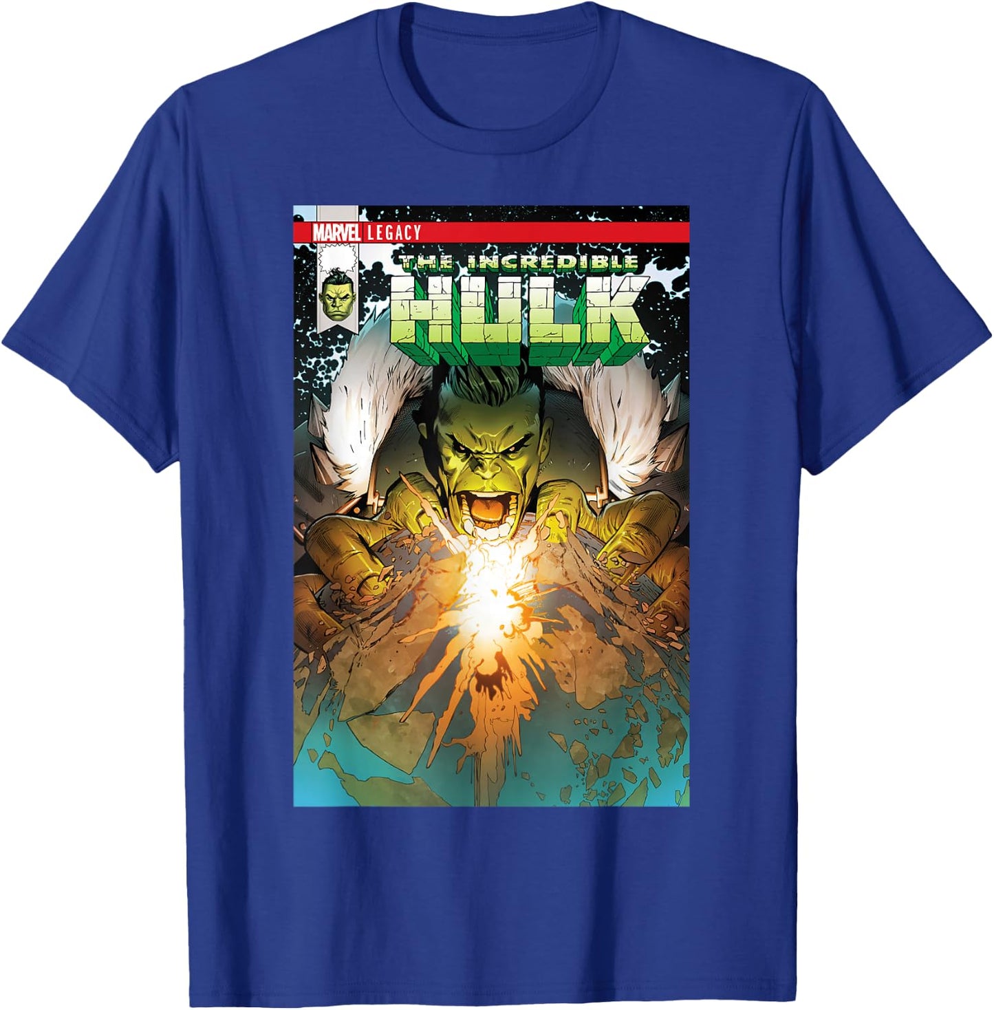 Marvel Hulk Earth Crusher Legacy Comic Cover Graphic T-Shirt - T-Shirt | Royal
