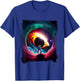 Vibrant Cosmic Astronaut Black Hole T-Shirt - T-Shirt | Royal
