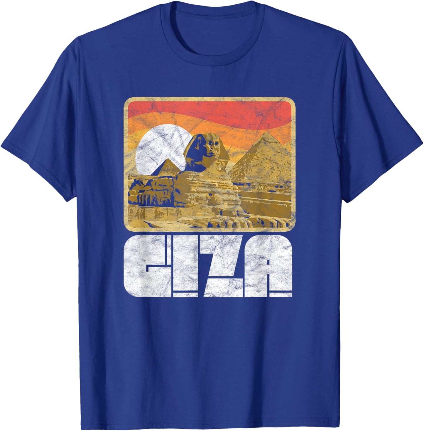 Retro Pyramids & Sphinx 80's Style Giza Egypt Graphic T-Shirt - T-Shirt | Royal