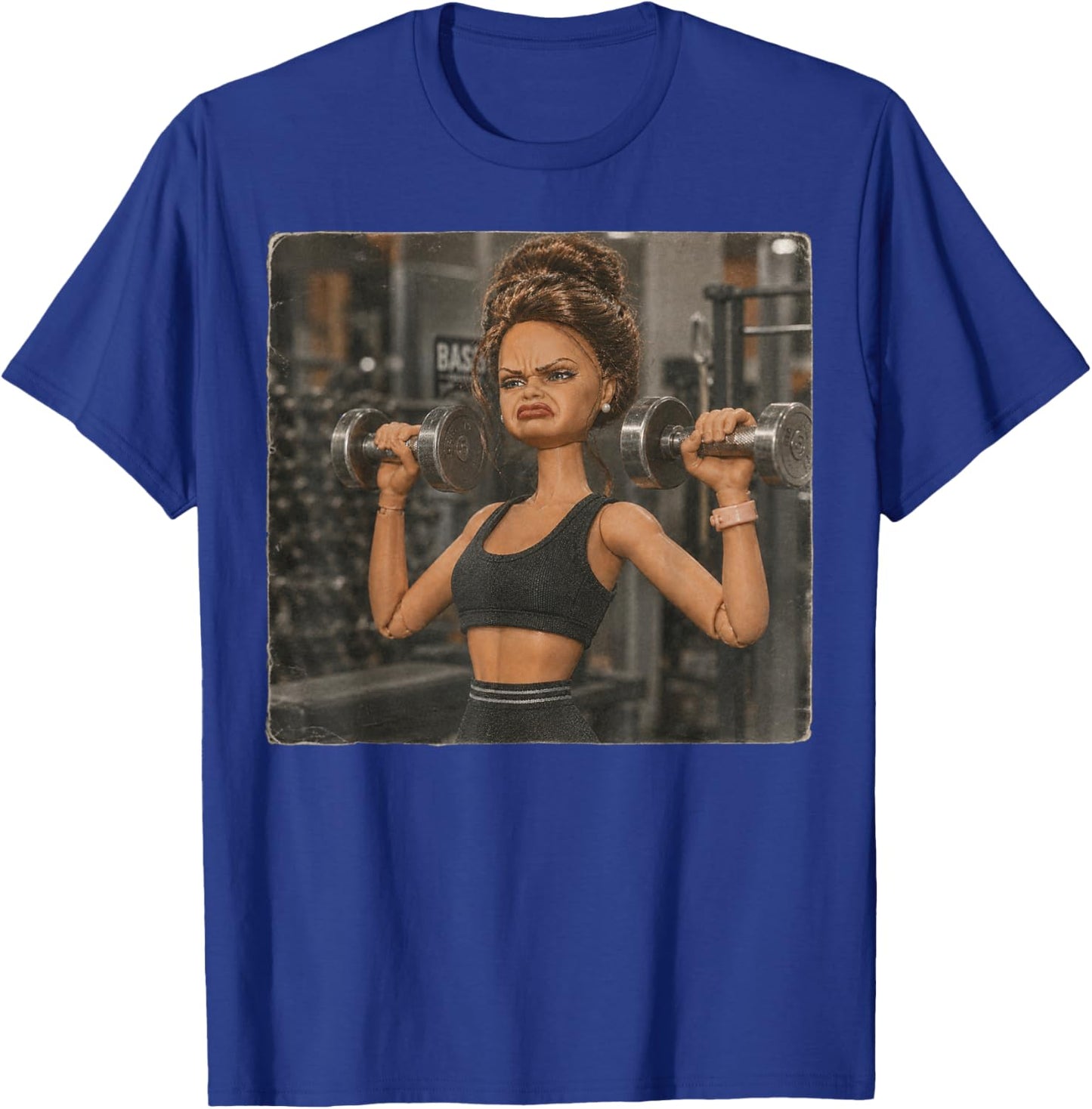 Funny Disgusting Gym Girl Gym Workout Meme Lifting Weights T-Shirt - T-Shirt | Royal