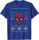 Marvel Spider-Man Mask Ugly Christmas Sweater T-Shirt - T-Shirt | Royal