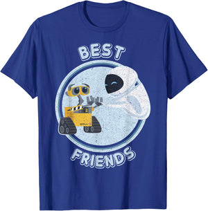 Disney Pixar Wall-E & EVE Best Friends High Five Vintage T-Shirt - T-Shirt | Royal