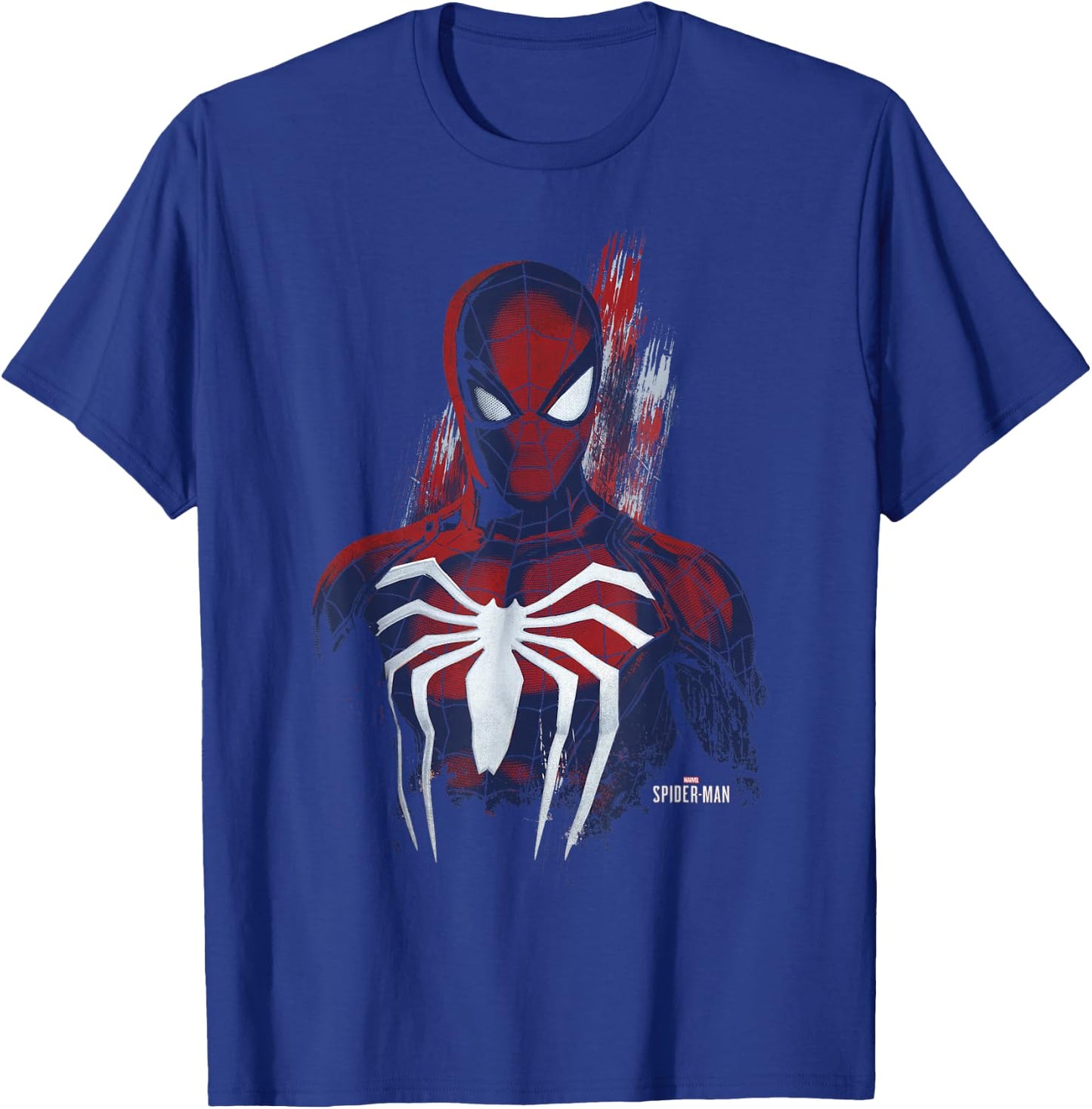 Marvel Spider-Man Game Paint Portrait T-Shirt - T-Shirt | Royal