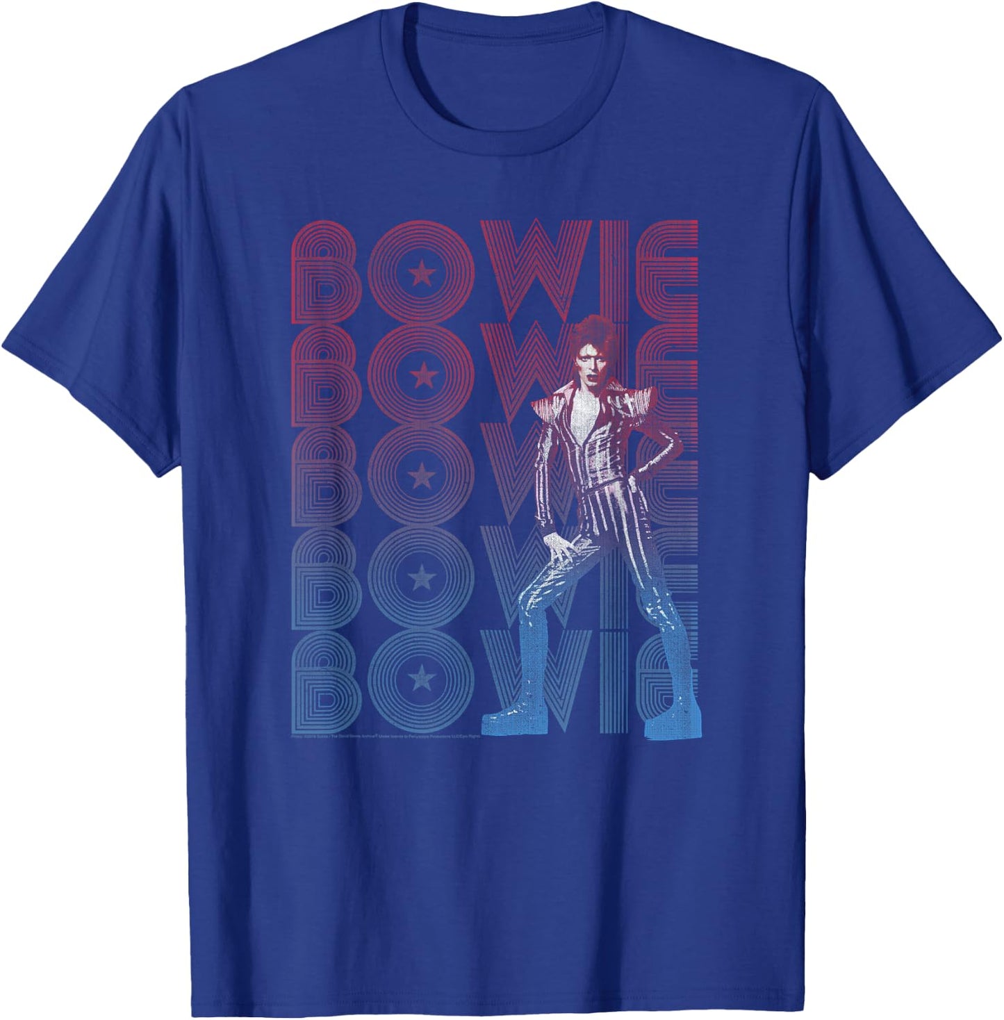 David Bowie - Rise and Fall T-Shirt - T-Shirt | Royal
