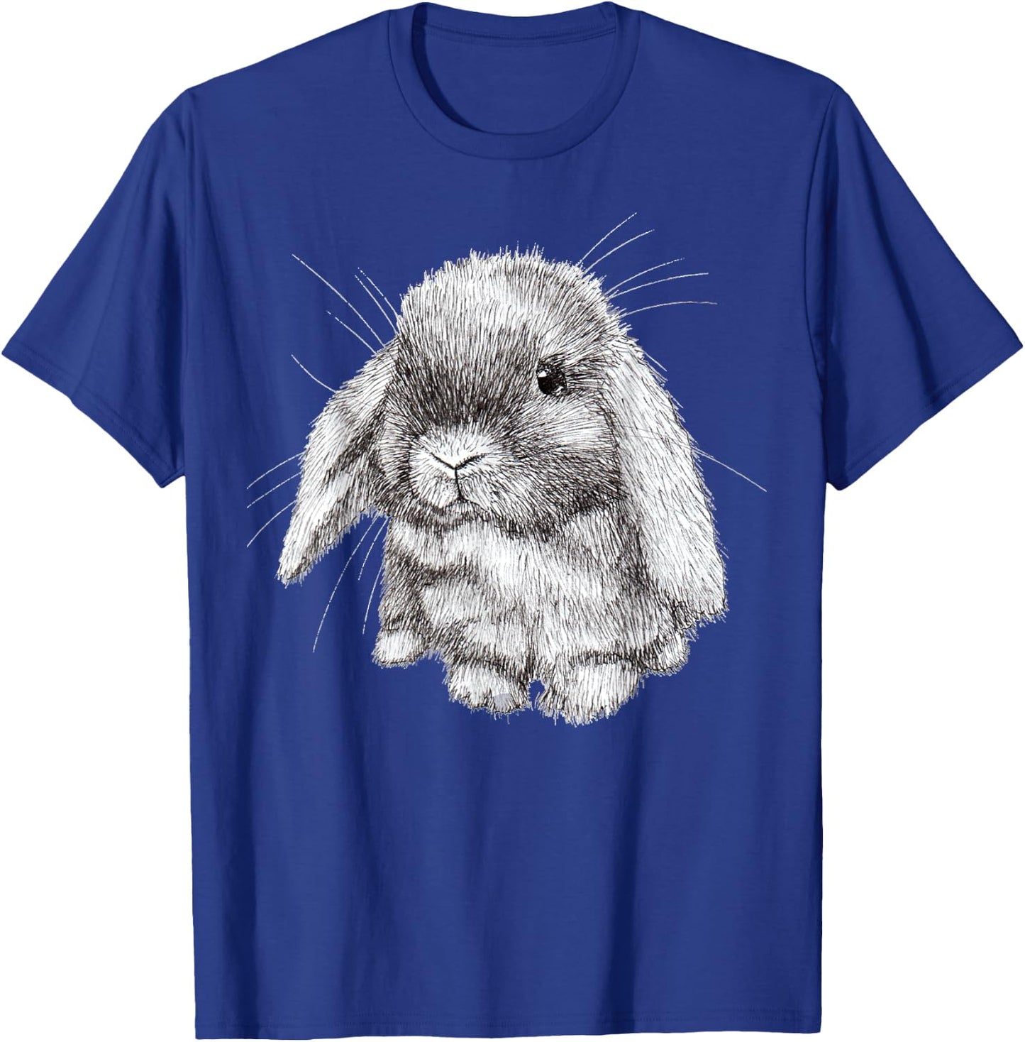 Lop Eared Bunny Rabbit Sketch Childrens T-Shirt - T-Shirt | Royal