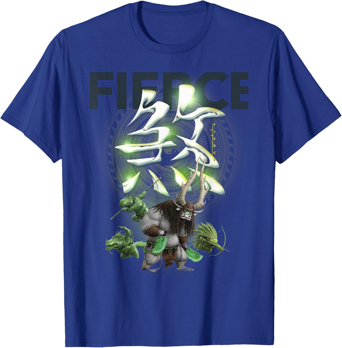 Kung Fu Panda 3 Kai Fierce Action Portrait Logo T-Shirt - T-Shirt | Royal