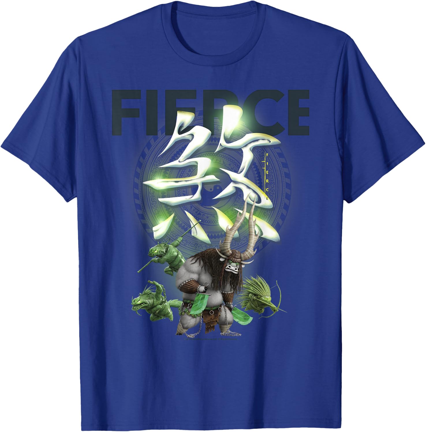 Kung Fu Panda 3 Kai Fierce Action Portrait Logo T-Shirt - T-Shirt | Royal