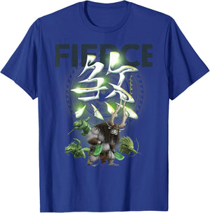 Kung Fu Panda 3 Kai Fierce Action Portrait Logo T-Shirt - T-Shirt | Royal