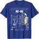 Star Wars R2-D2 Astromech Droid Schematic Graphic T-Shirt - T-Shirt | Royal