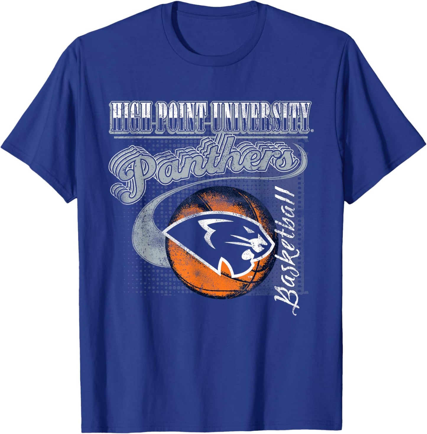 High Point Panthers Basketball Retro Purple T-Shirt - T-Shirt | Royal