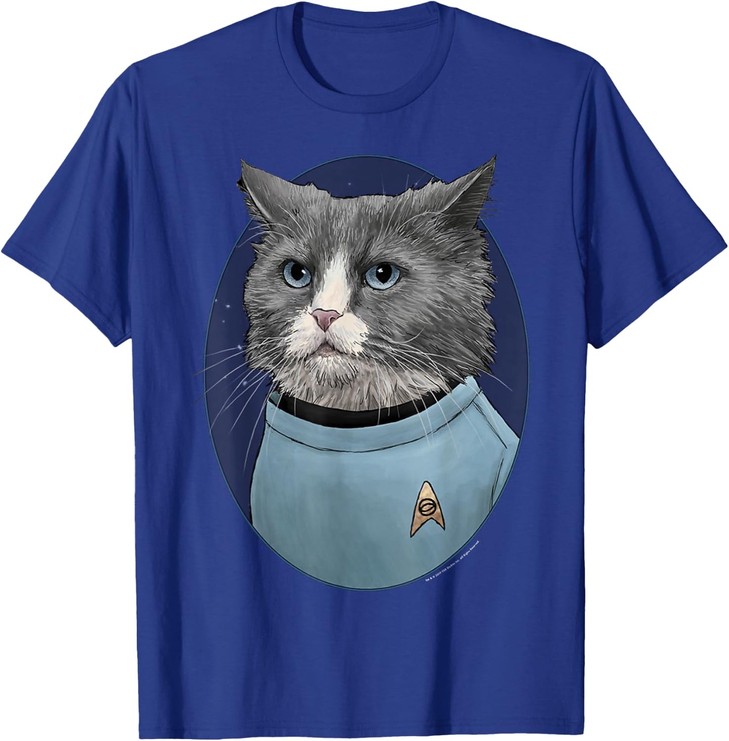 Star Trek: The Original Series Leonard McCoy Cat Portrait T-Shirt - T-Shirt | Royal