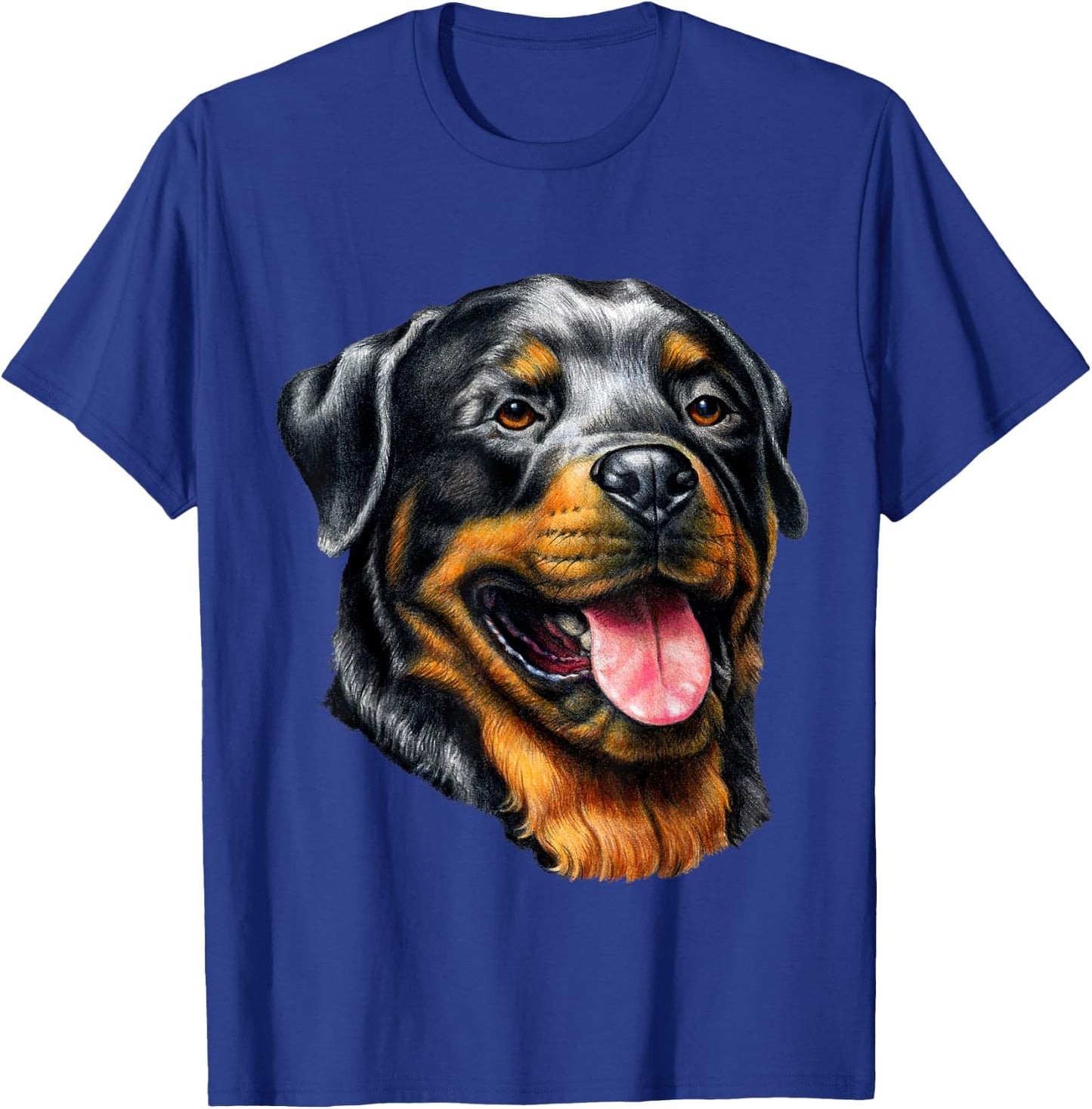Face Portrait Watercolor Painting Rott Cool Dog Rottweiler T-Shirt - T-Shirt | Royal