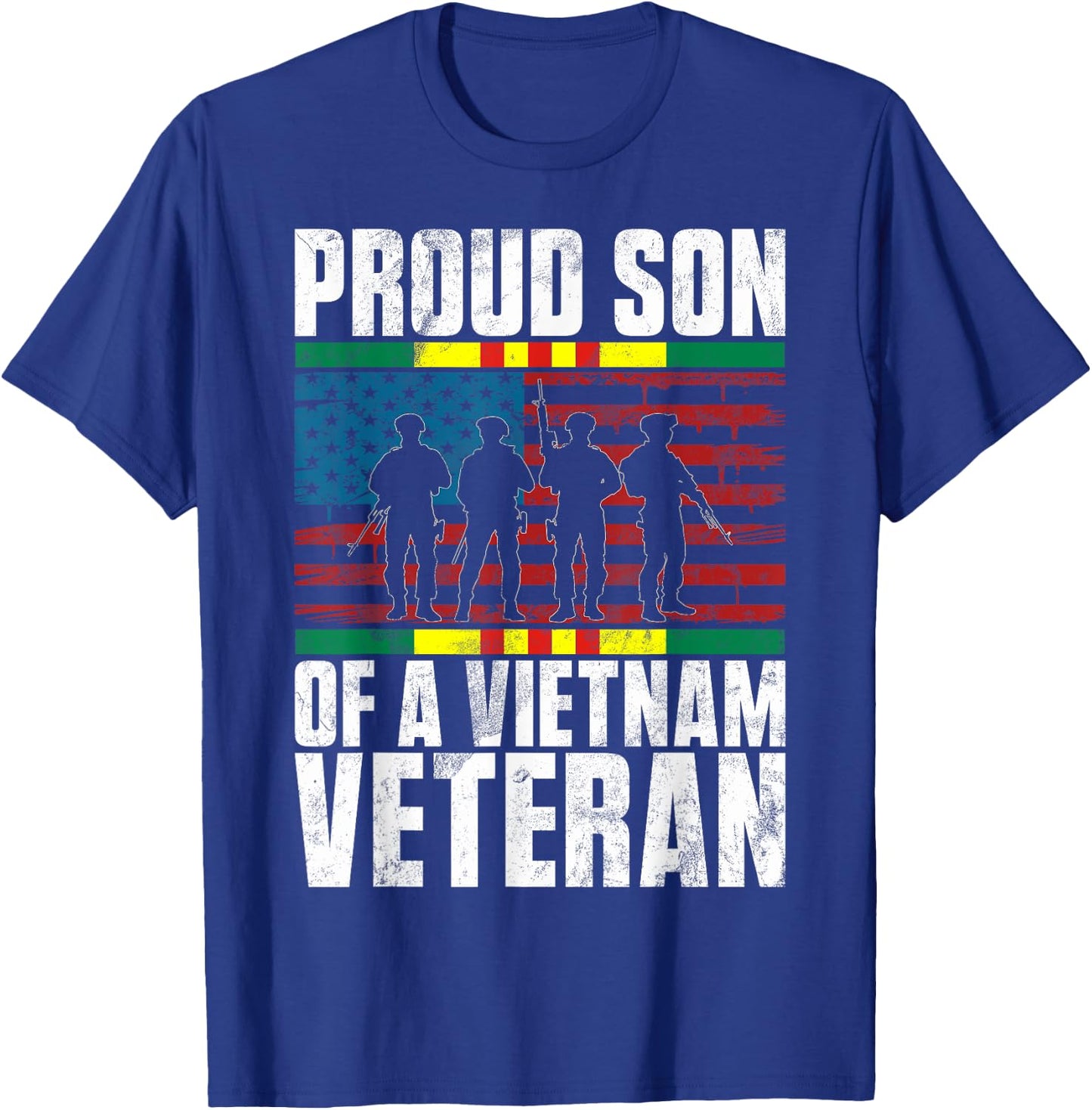 Proud Son Of A Vietnam Veteran Independence Army Grandson T-Shirt - T-Shirt | Royal