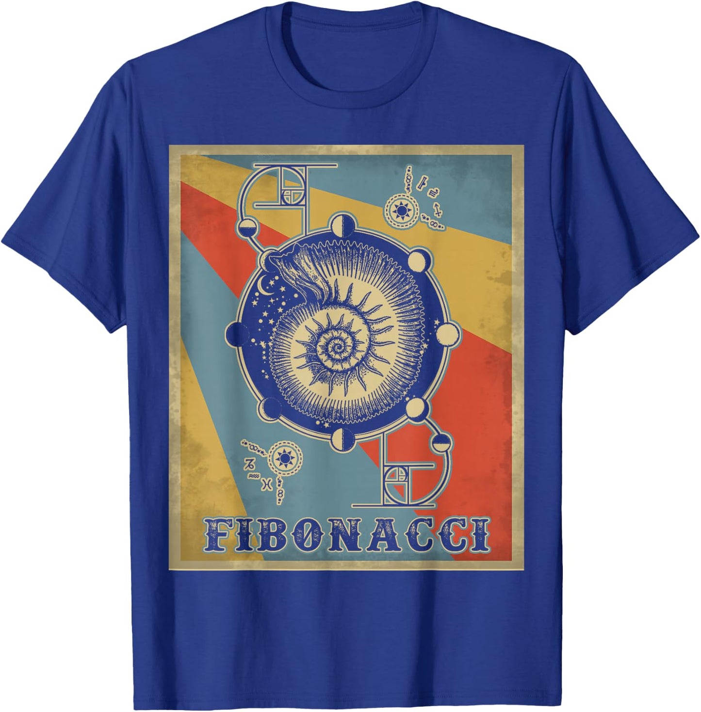 Vintage Fibonacci Golden Ratio Shirt T-Shirt - T-Shirt | Royal