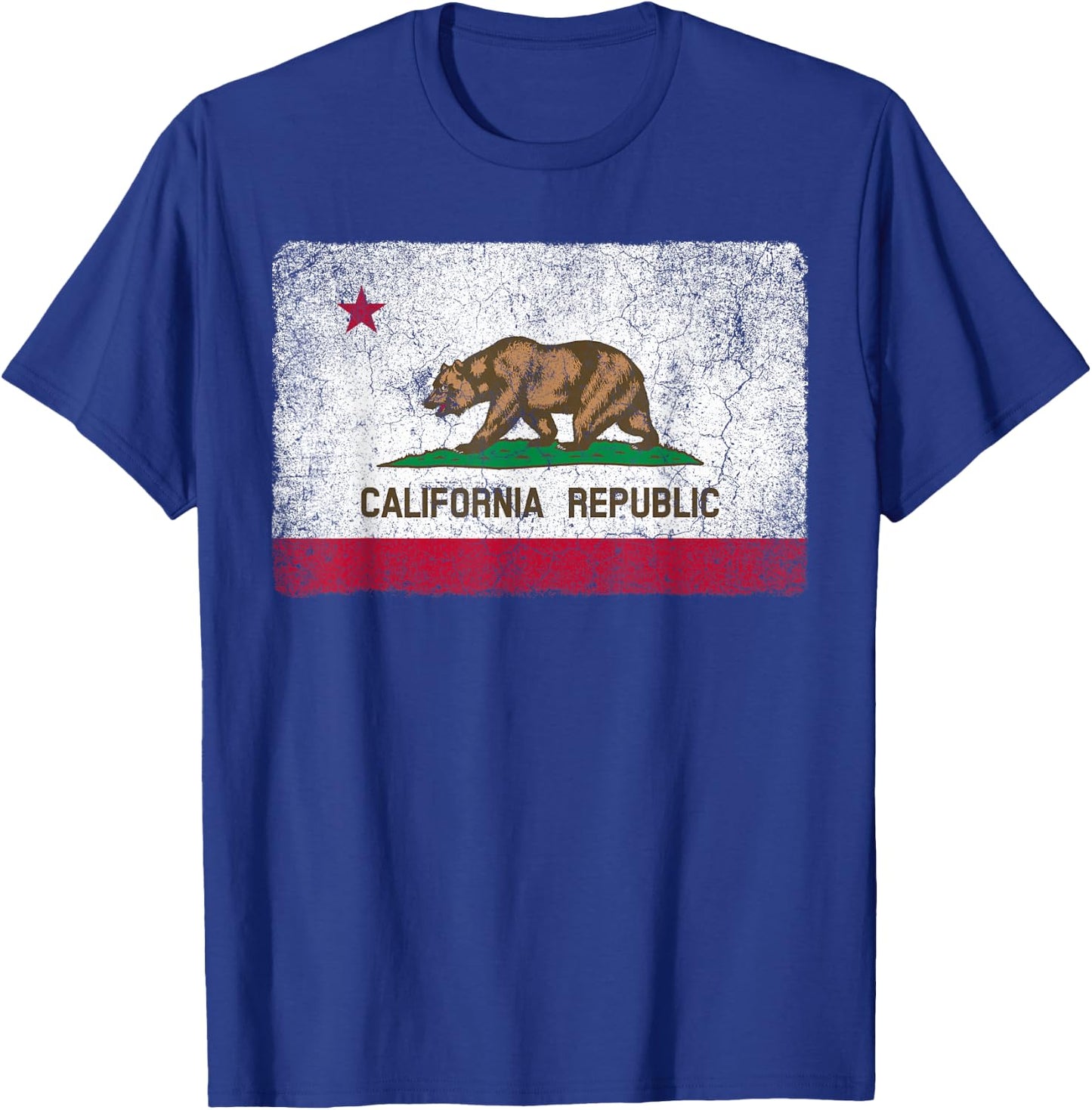 California Flag Republic Vintage Retro Official Gift T-Shirt - T-Shirt | Royal