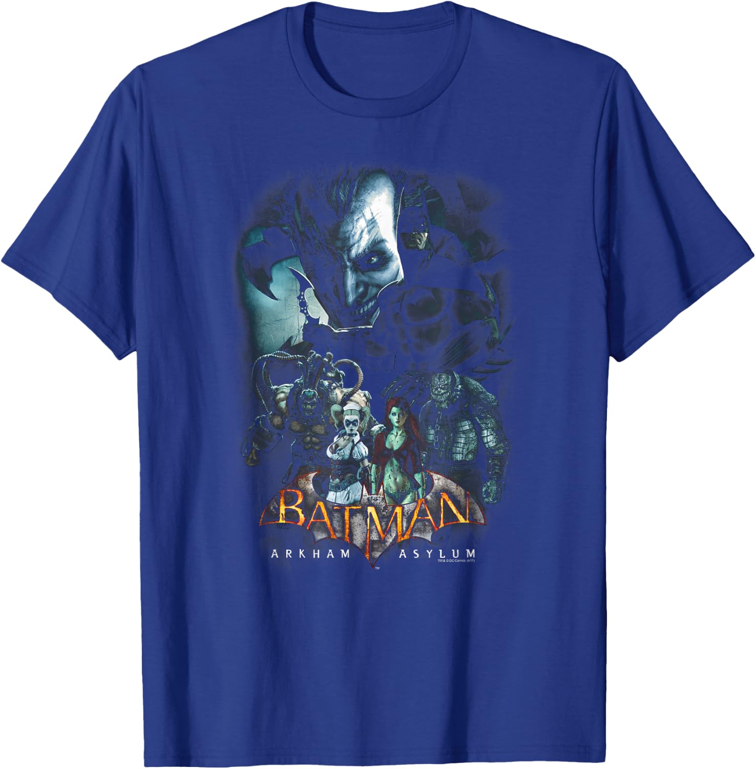 Batman: Arkham Asylum Five Against One T-Shirt - T-Shirt | Royal
