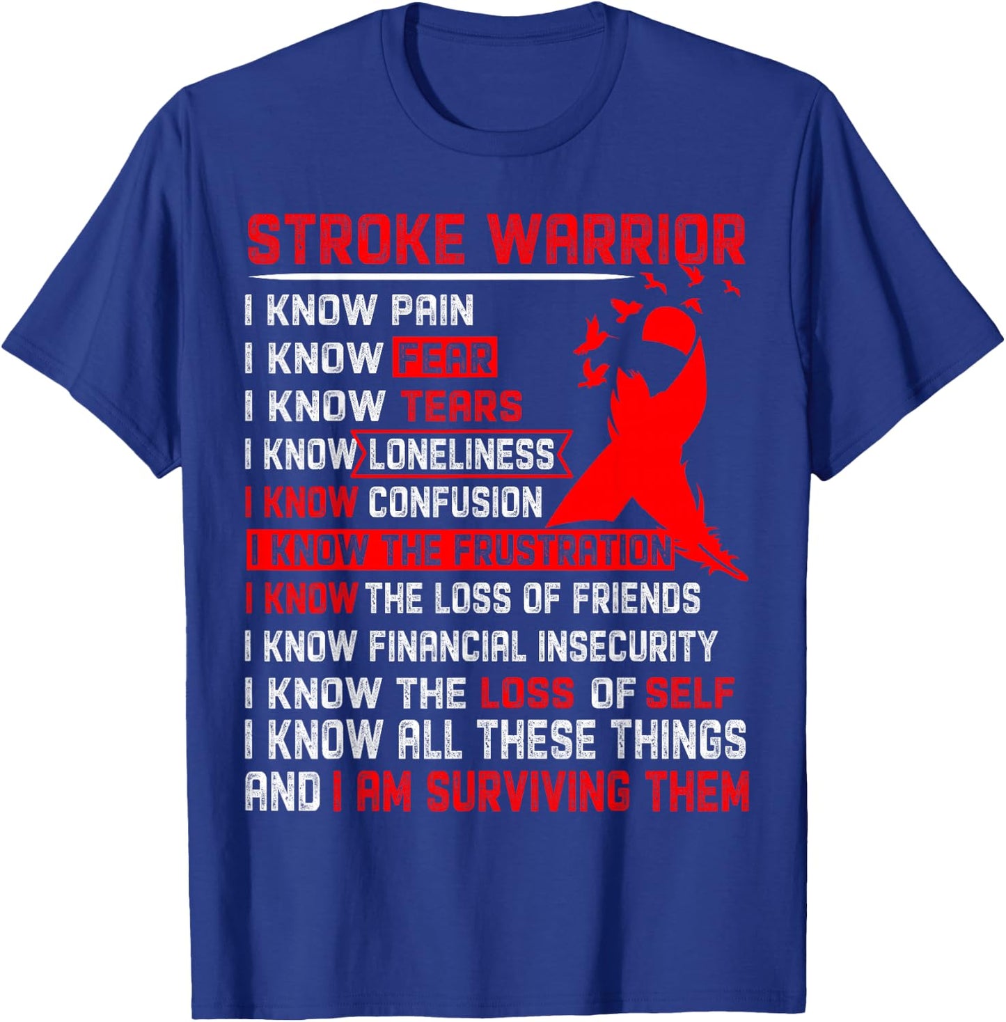 Stroke Warrior Men T-Shirt - T-Shirt | Royal