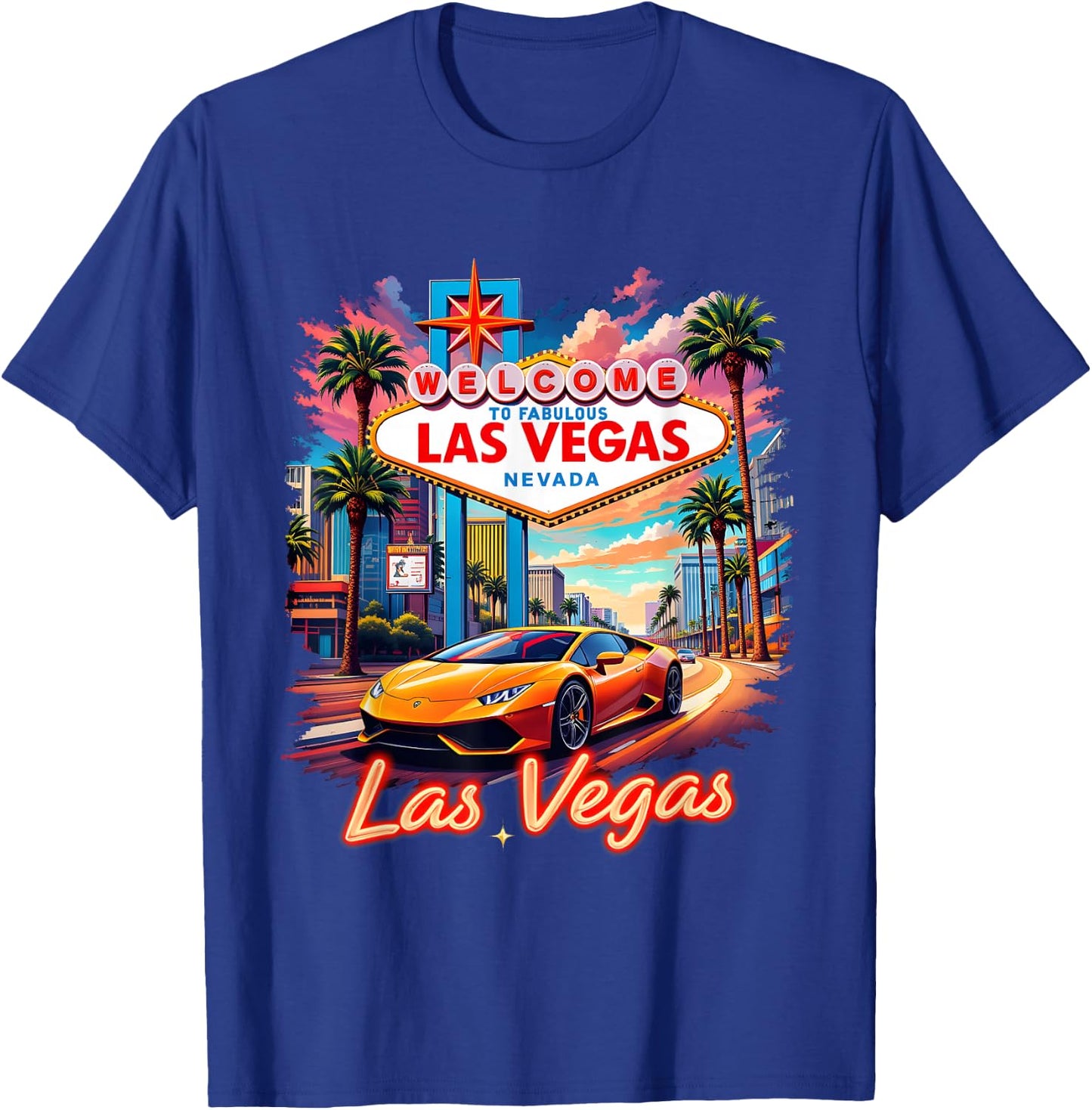 Nevada Las Vegas Souvenir Vacation Trip 2025 T-Shirt - T-Shirt | Royal
