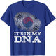It's In My DNA South Korean Shirt Asian Gifts Korean Flag T-Shirt - T-Shirt | Royal