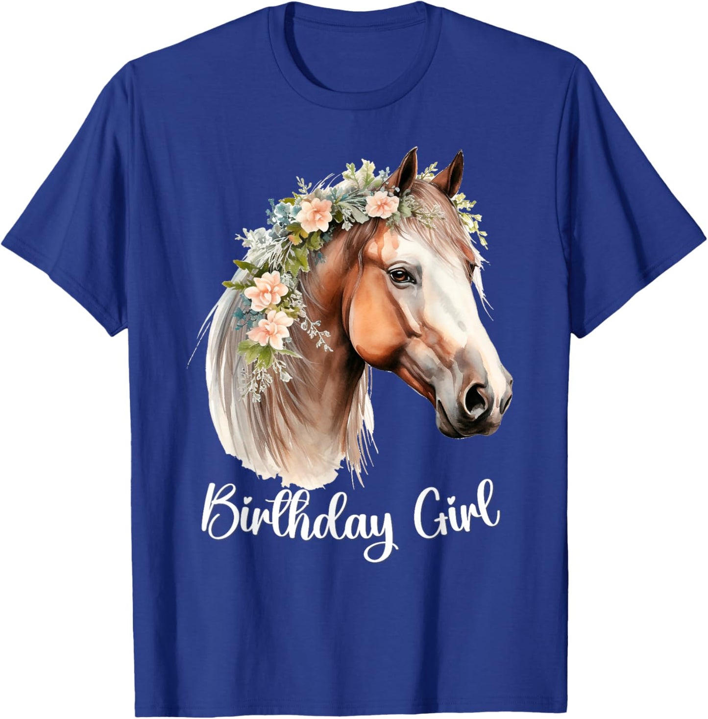 Horse Birthday Girl Party Outfit Pony Daughter Women Girls T-Shirt - T-Shirt | Royal