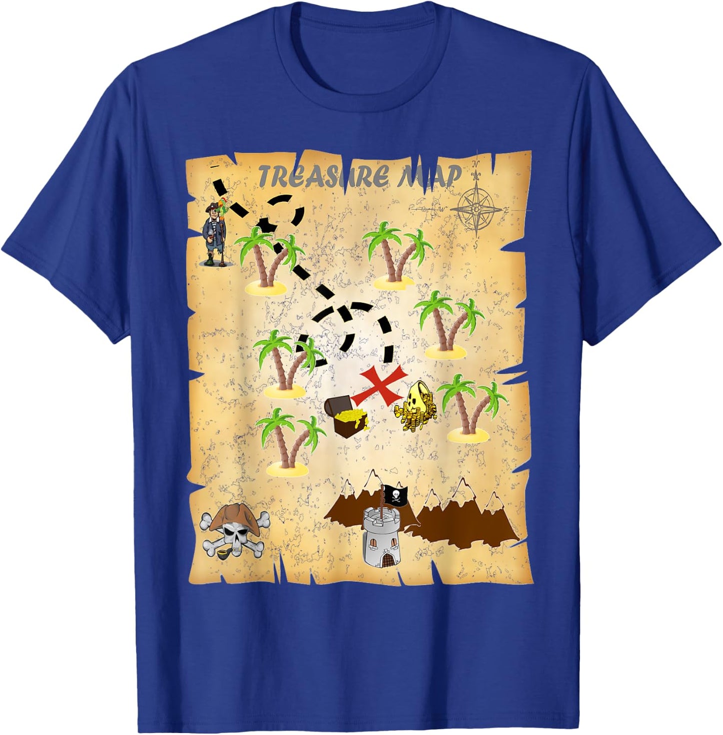 Pirate Treasure Map T-Shirt - T-Shirt | Royal