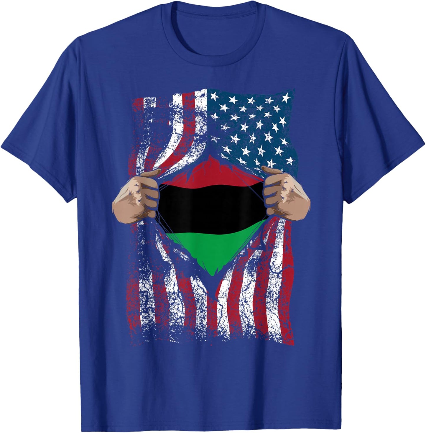 Pan African Unia Flag Shirt | Loyal Afro-Americans USA Gift T-Shirt - T-Shirt | Royal