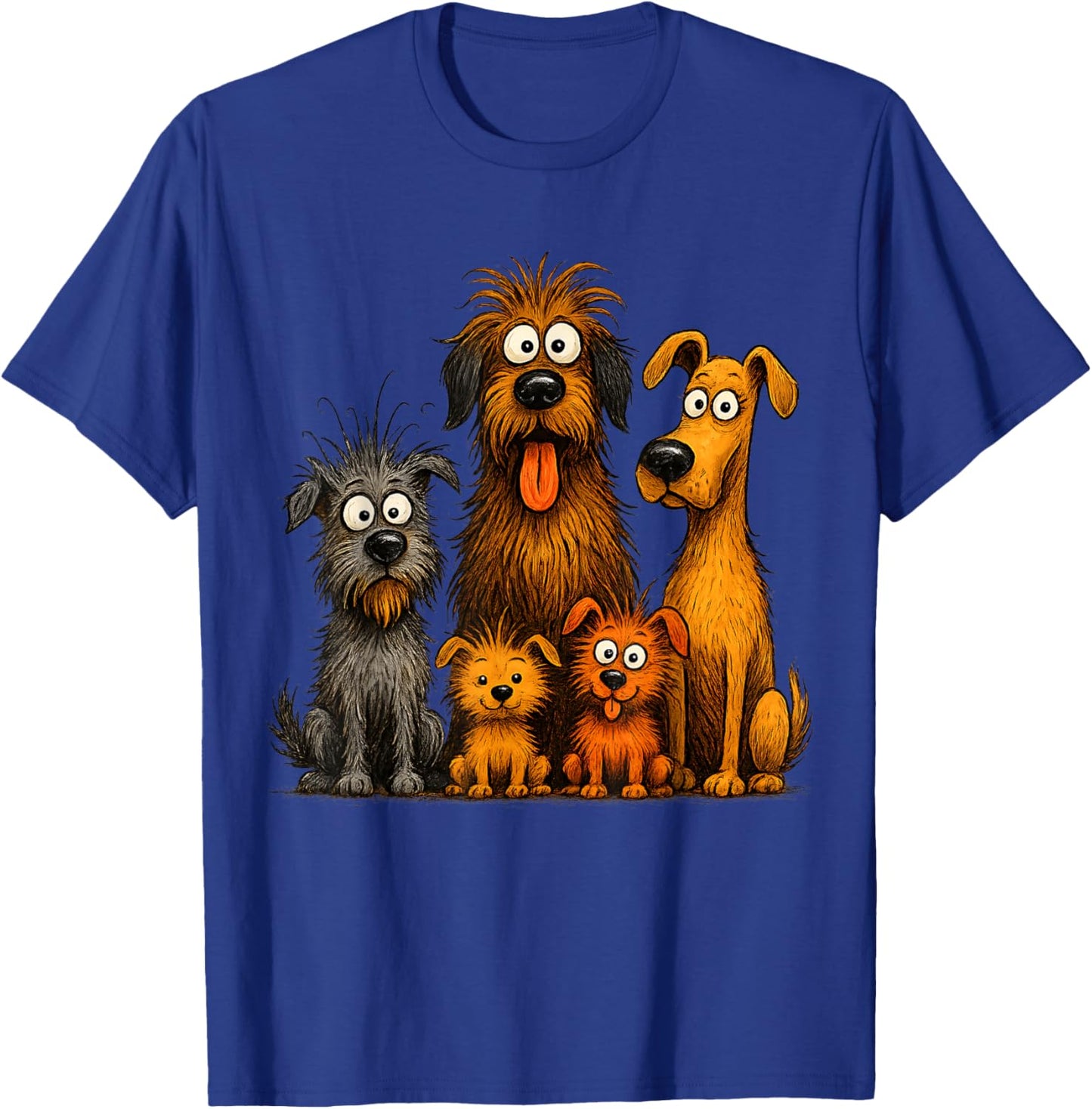 Funny Dogs Family T-Shirt - T-Shirt | Royal