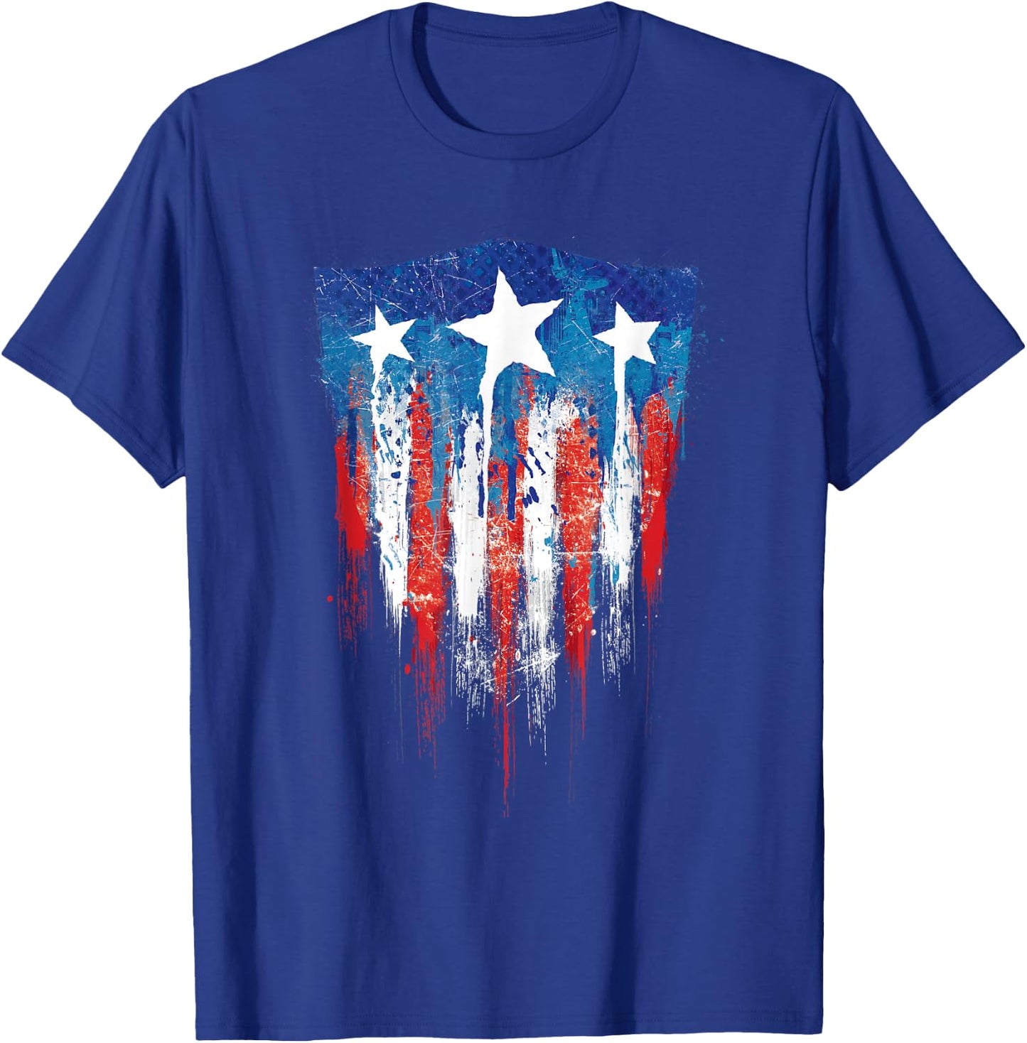 Marvel Captain America Flag T-Shirt - T-Shirt | Royal