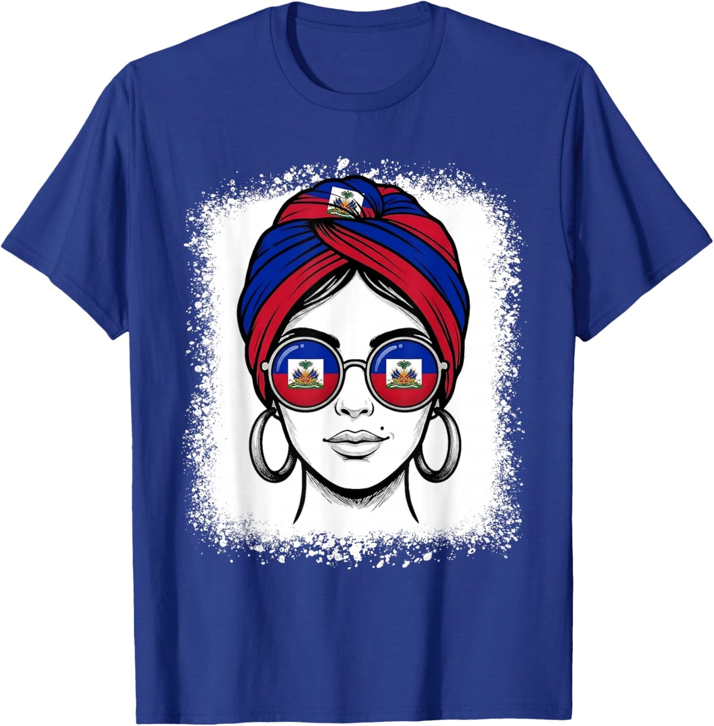 Haitian Flag Turban Woman National Pride T-Shirt - T-Shirt | Royal