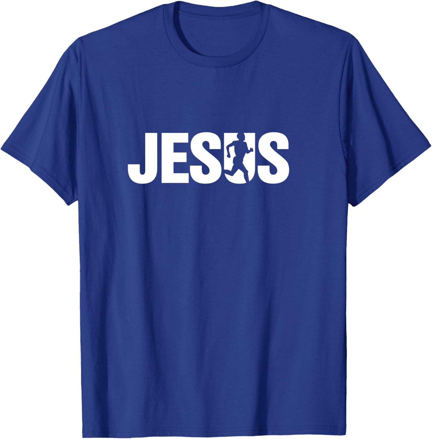 Jesus Christian Running, Cool Run Design Train T-Shirt - T-Shirt | Royal