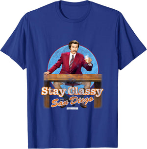 Anchorman Stay Classy San Diego T-Shirt - T-Shirt | Royal