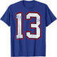 Number Thirteen 13 T-Shirt - T-Shirt | Royal