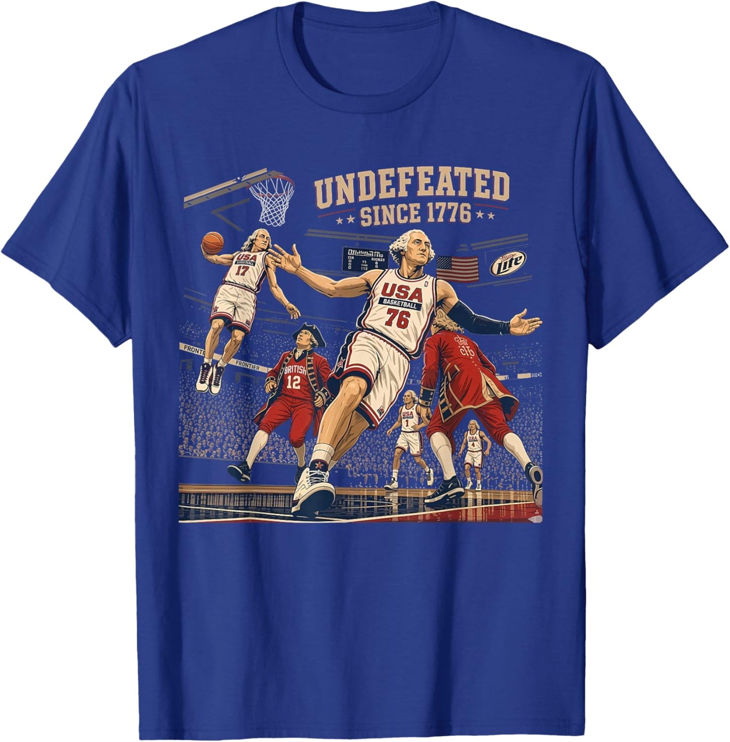 Undefeated Since 1776 America 4th of July Independence Day T-Shirt - T-Shirt | Royal