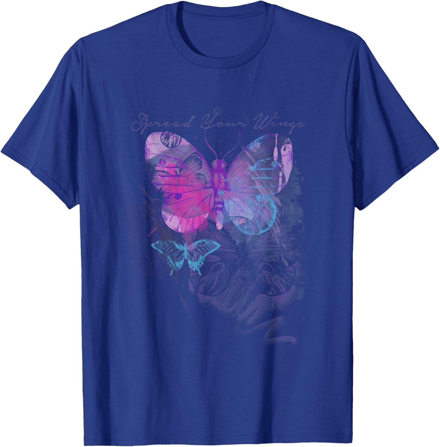 Butterfly graphic who love butterflies, gift T-Shirt - T-Shirt | Royal