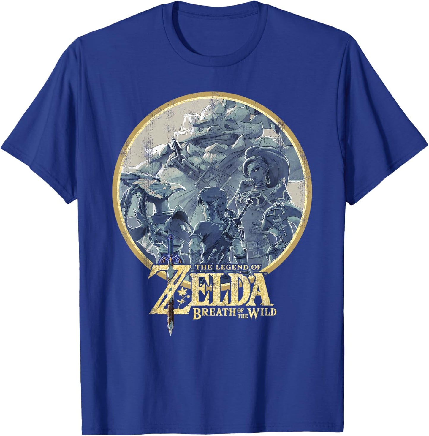 Nintendo Zelda Breath Of The Wild Rock Badge Graphic T-Shirt - T-Shirt | Royal
