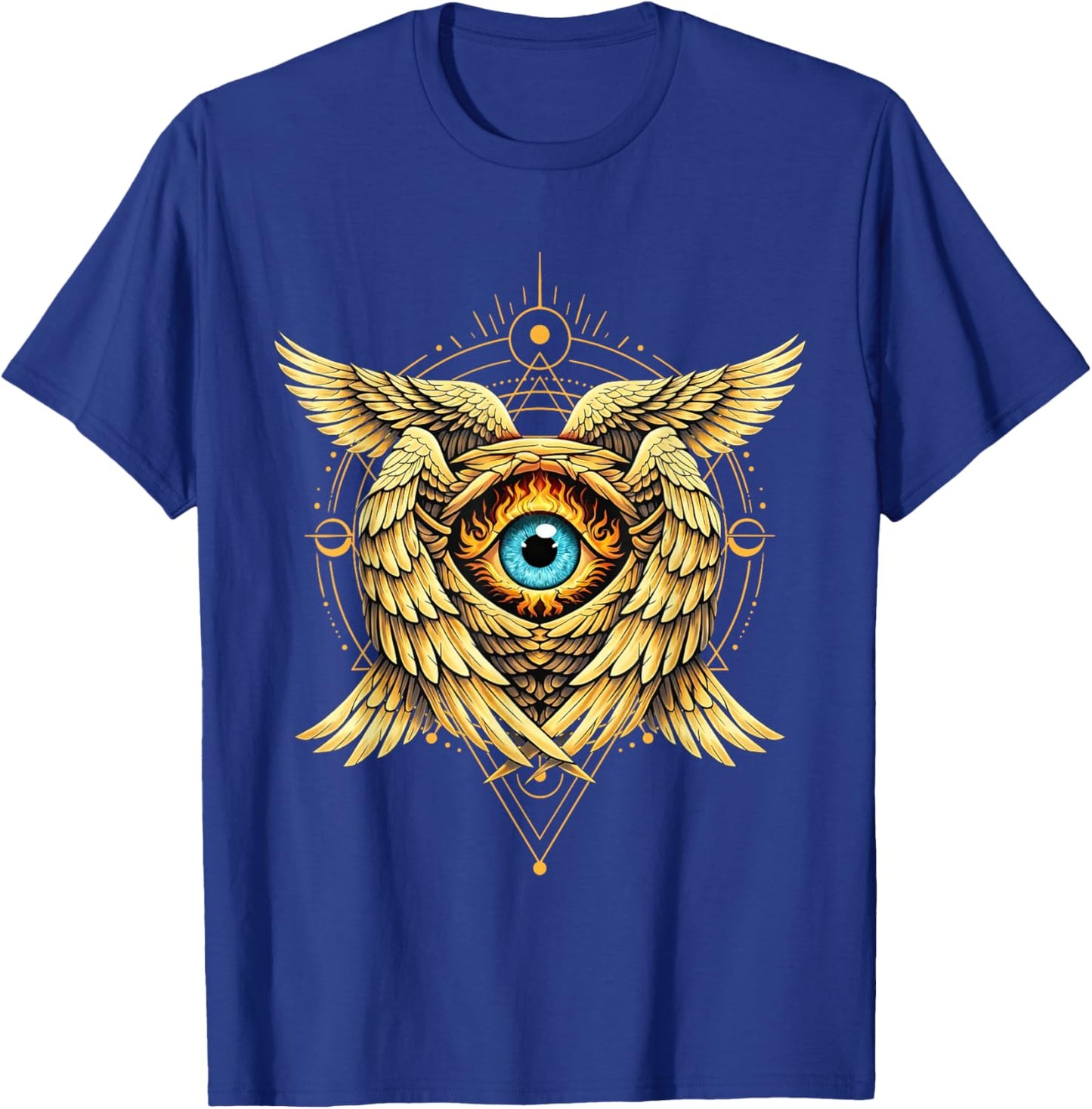 Biblically Accurate Angel Geometric Seraphim Gothic T-Shirt - T-Shirt | Royal