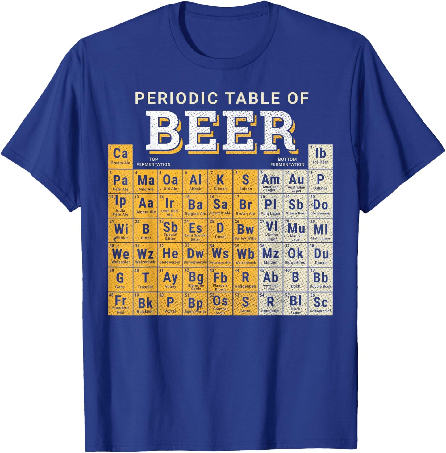 Periodic Table Of Beer Sketch T-Shirt - T-Shirt | Royal