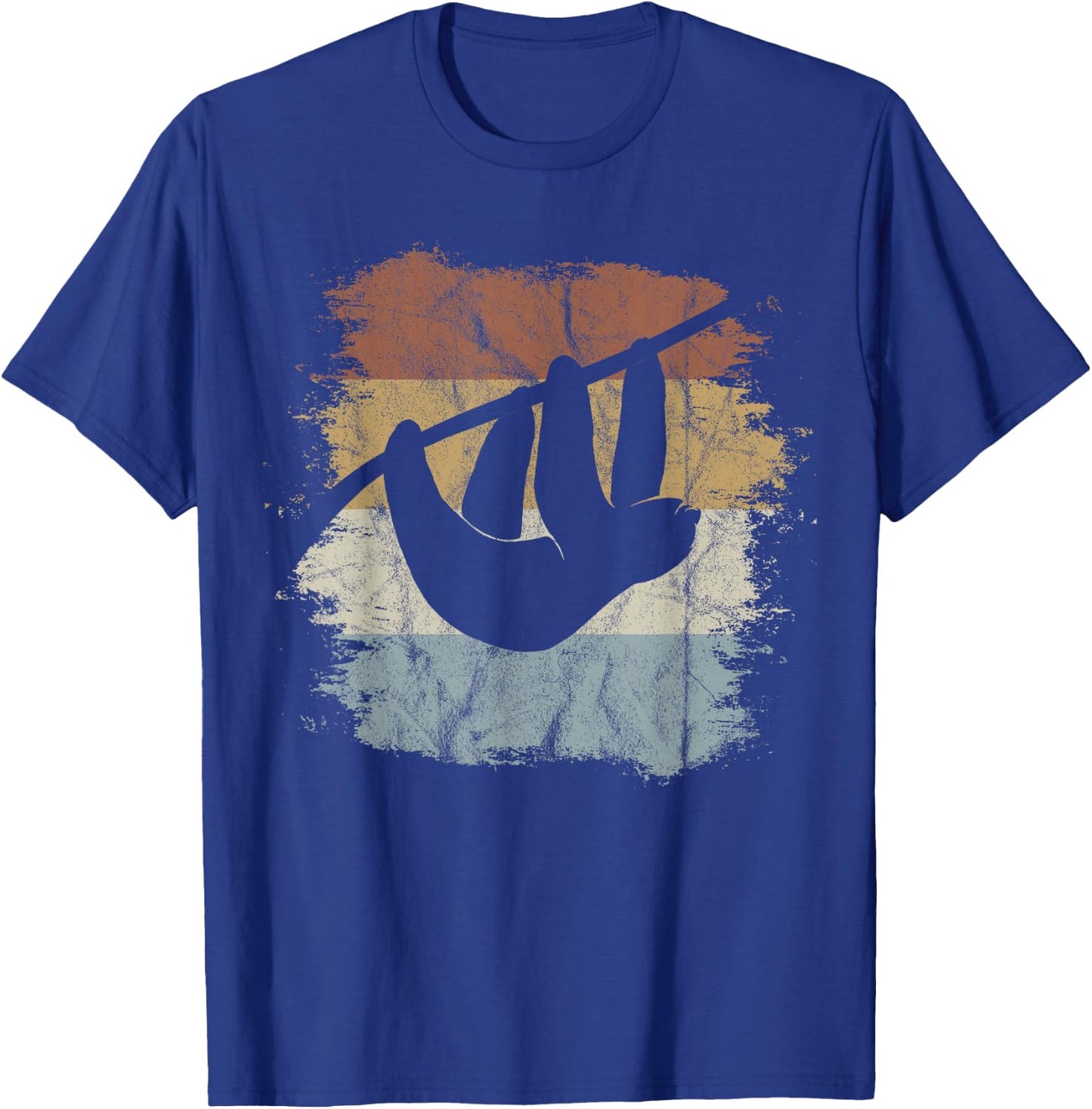 Retro Sloth Silhouette T-Shirt - T-Shirt | Royal