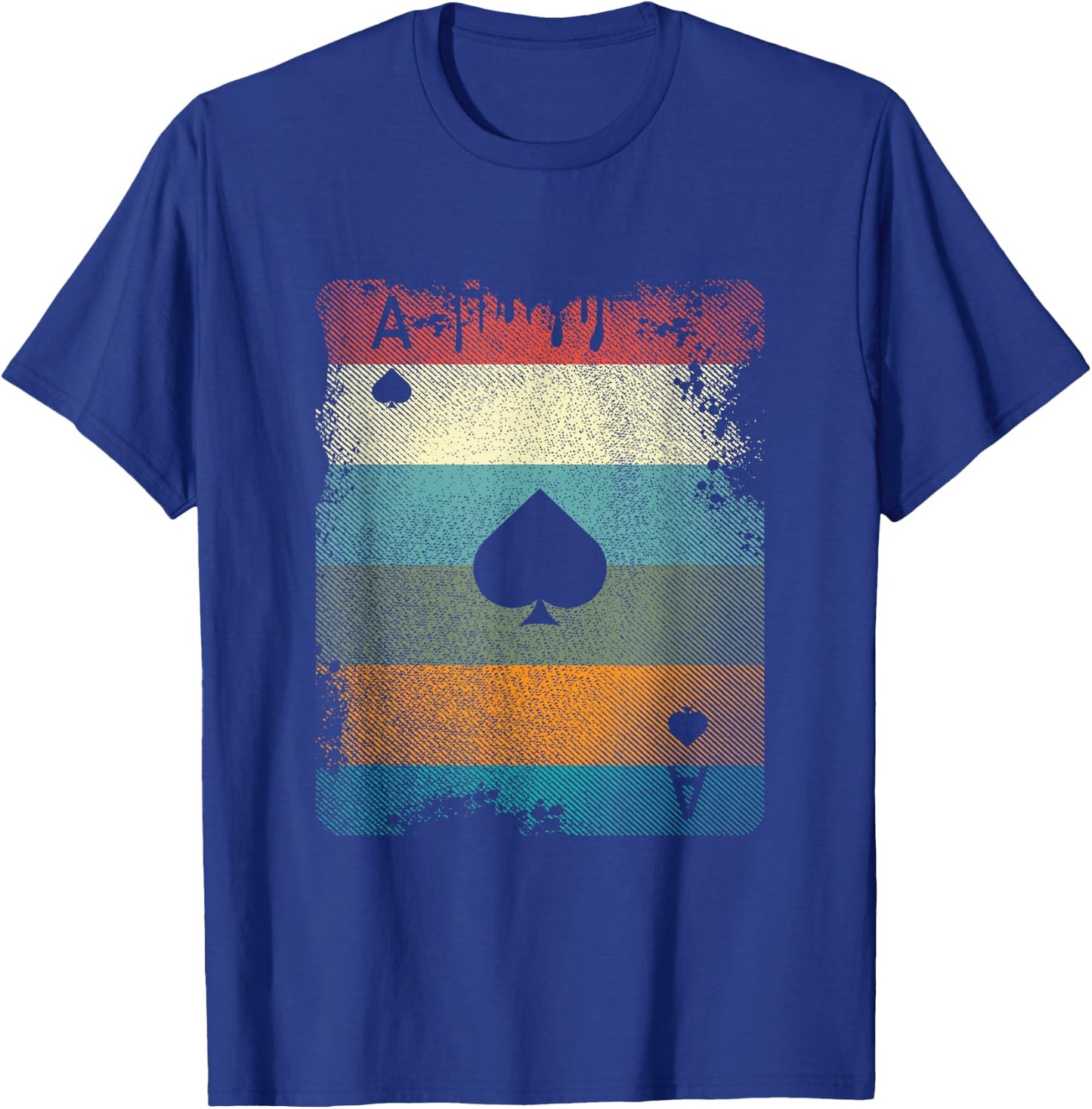 Vintage Poker Ace of Spades Retro Cards Gift T-Shirt - T-Shirt | Royal
