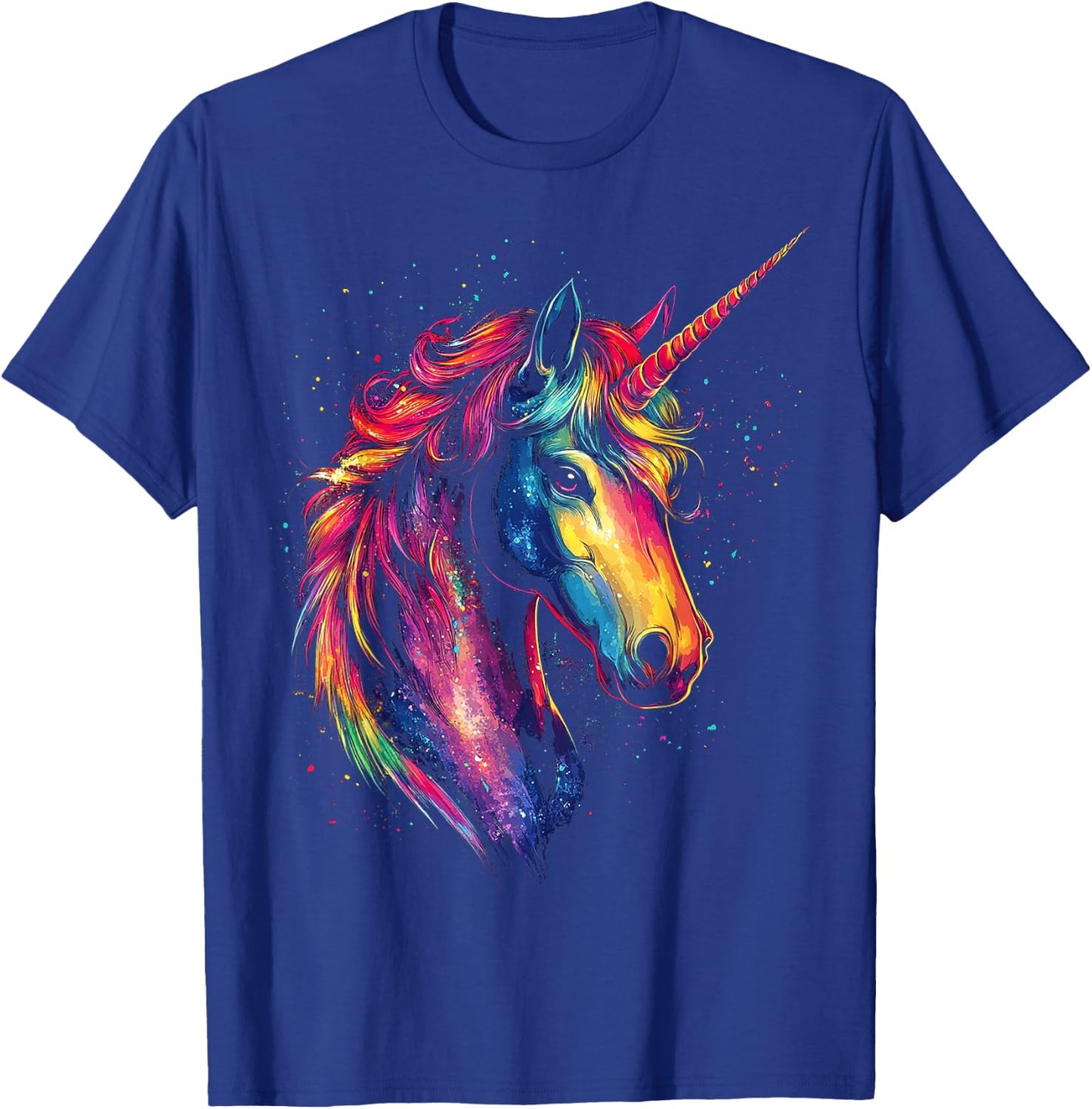 Unicorn Mythical Motif Fantasy Artwork Unicorn T-Shirt - T-Shirt | Royal