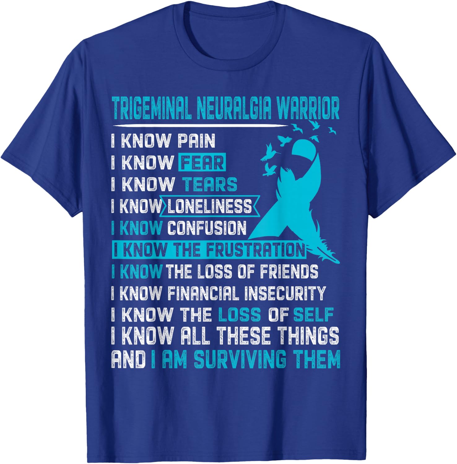Trigeminal Neuralgia Warrior Men T-Shirt - T-Shirt | Royal